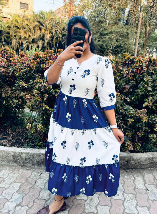 SHRUTI - The Elegent Ananrkali Fully Stiched Dress