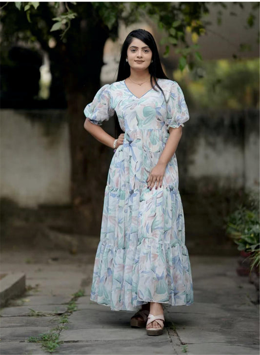 MANEK - The Elegent Ananrkali Fully Stiched Dress