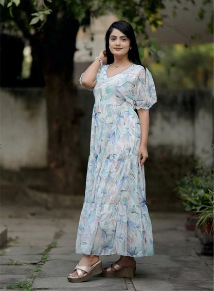 MANEK - The Elegent Ananrkali Fully Stiched Dress
